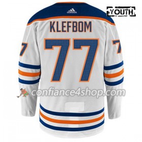 Adidas Maillot de Hockey Edmonton Oilers OSCAR KLEFBOM 77 Blanc Authentic - Enfant